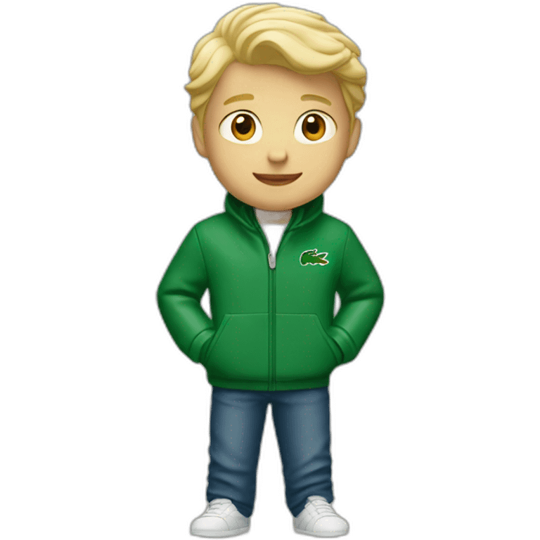 Blond boy with lacoste jacket emoji