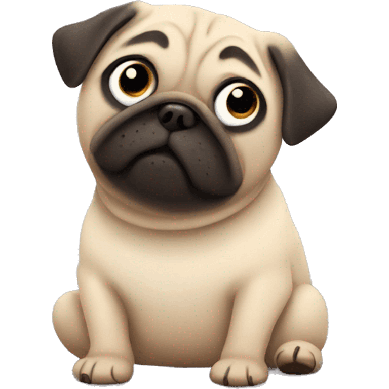 Get well soon pug emoji