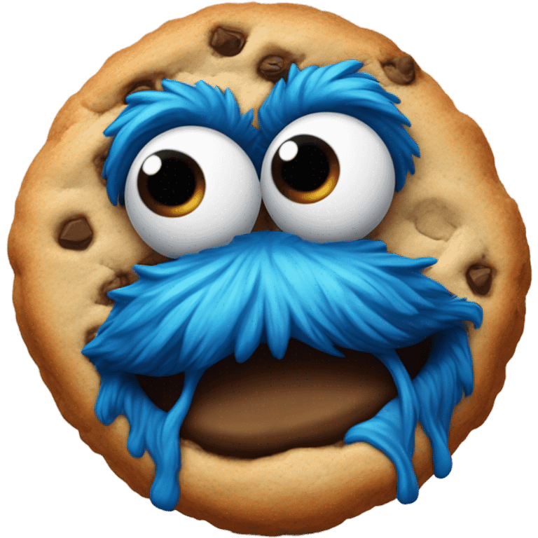 Cookie Monster with no cookies in it emoji