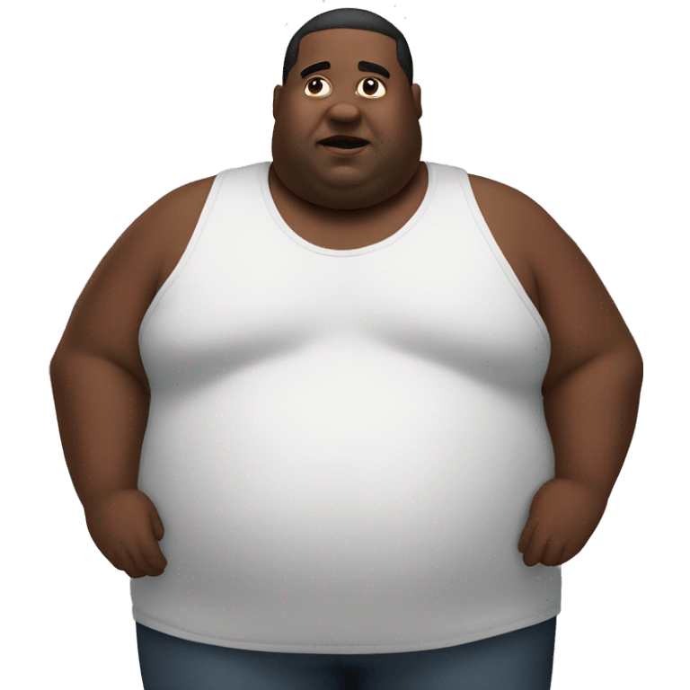 Fat black man emoji