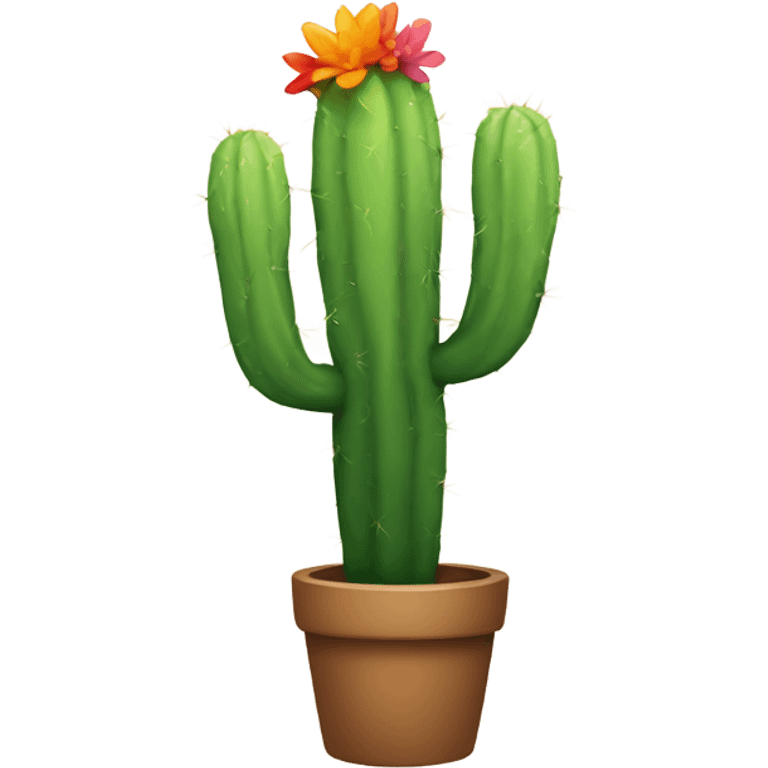 Rainbow cactus emoji