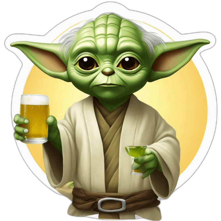 Yoda drink bière emoji