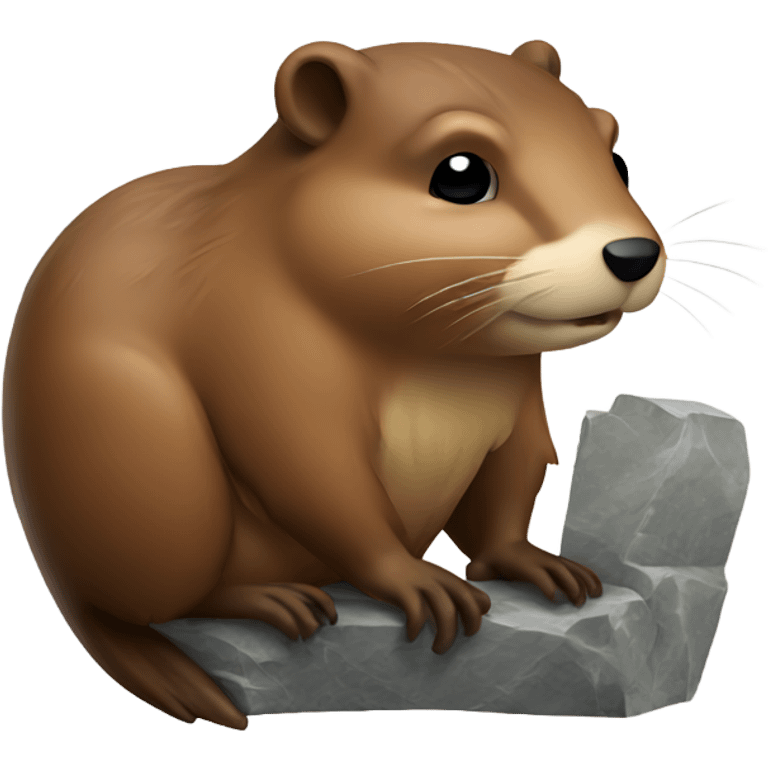 beaver with slabs emoji