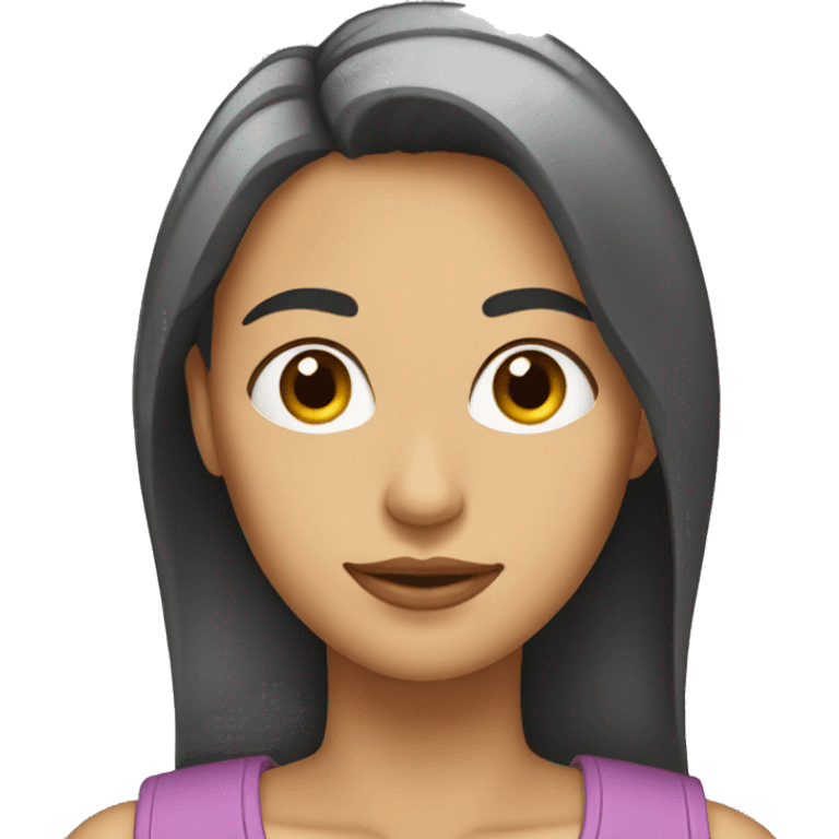 Mujer con cara de extrañar a alguien  emoji