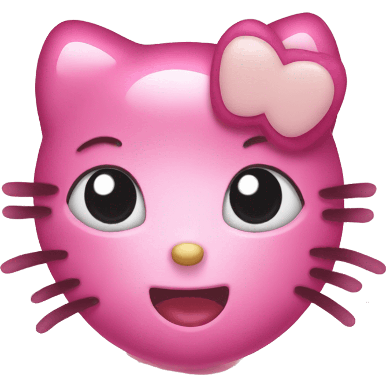 Hello kitty with heartshaped eyes emoji