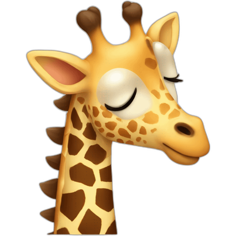 sleepy giraffe emoji