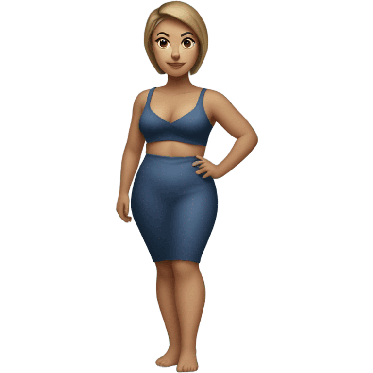 Slim-Thicc caucasian woman posing (hourglass figure) emoji