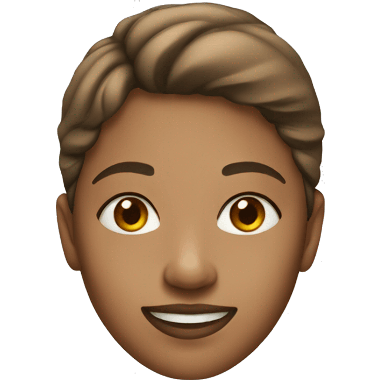 light-colored woman with brown eyes smiling emoji