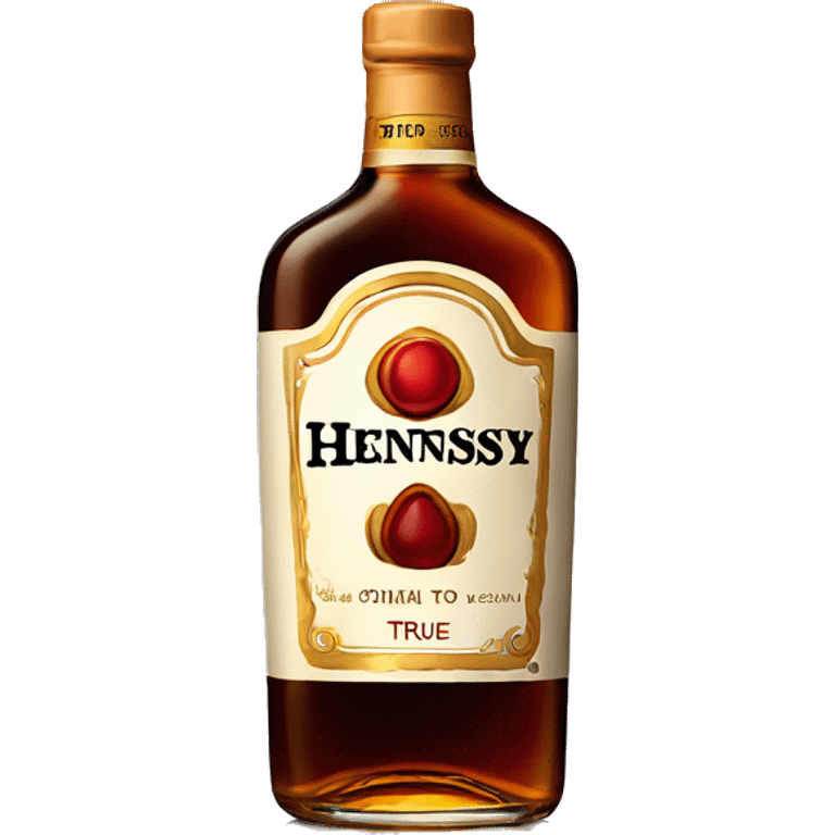 one bottle of hennessy true to original emoji