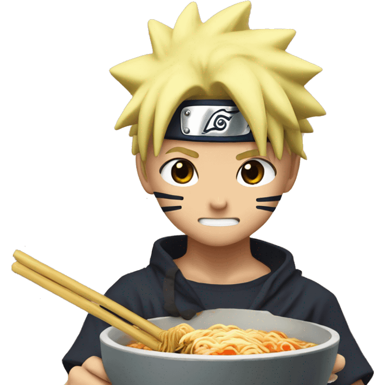 Naruto eating ramen emoji