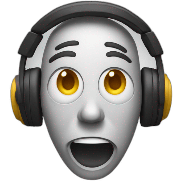 listening music crazy face emoji