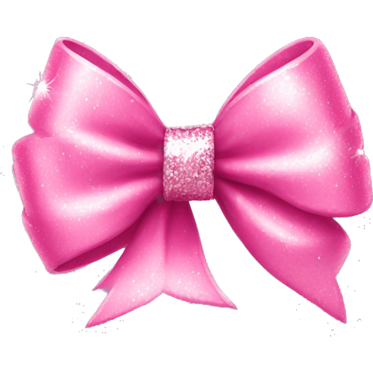 Pink bow with sparkle emoji