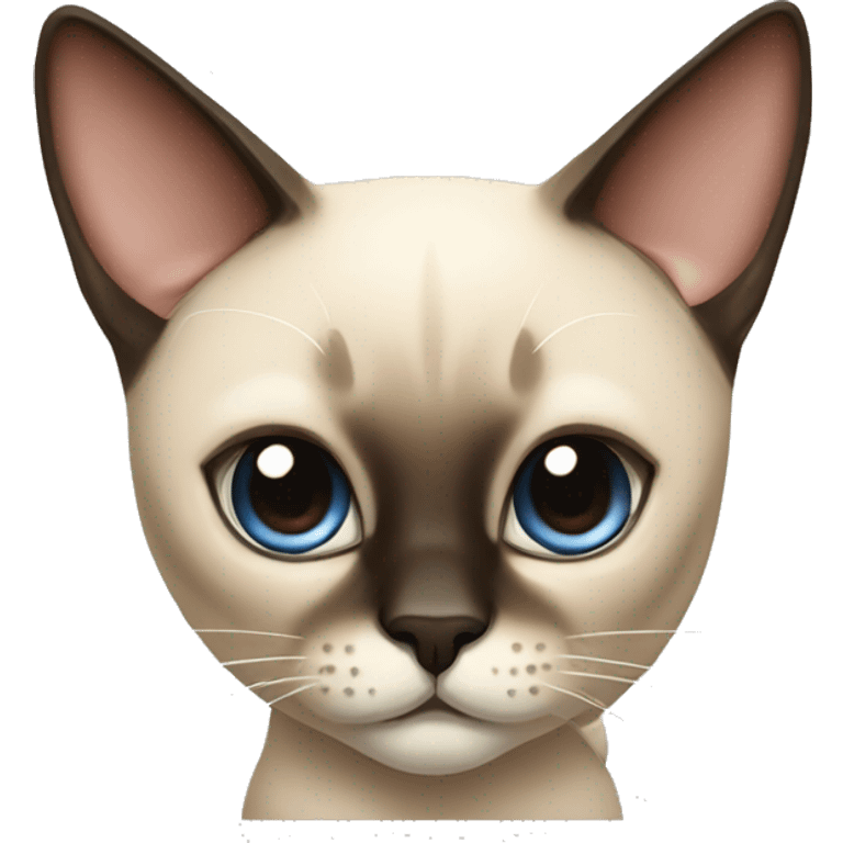 siamese cat with a bow emoji