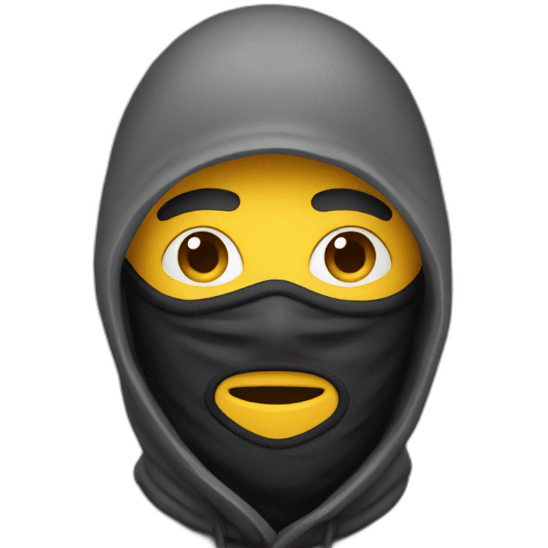 man with a balaclava emoji