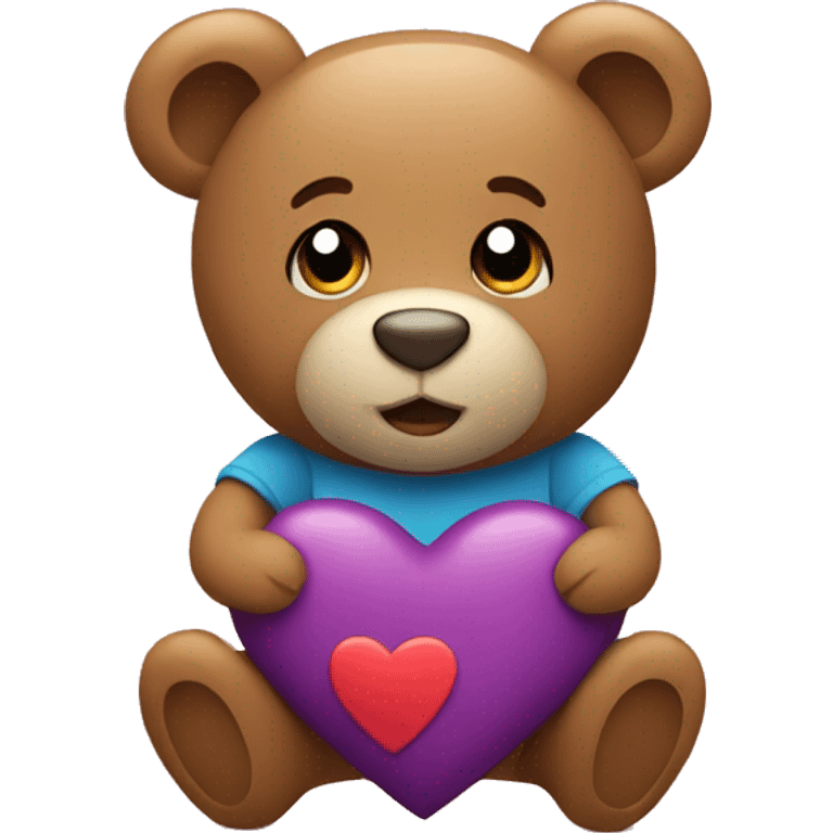 heart with teddy bear emoji