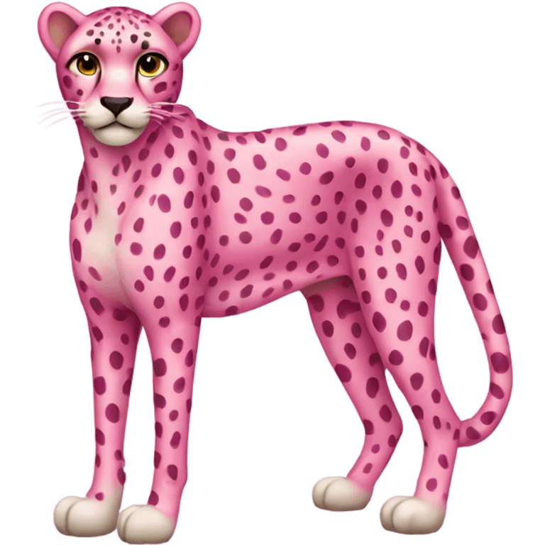 Pink cheetah  emoji