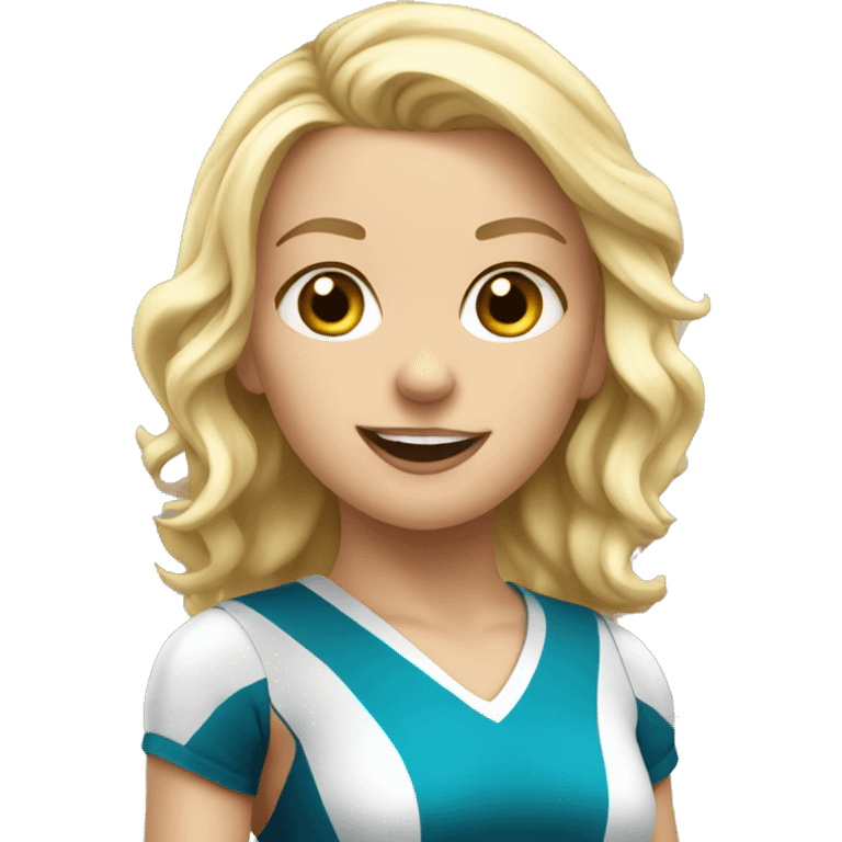 Blonde girl cheerleader emoji