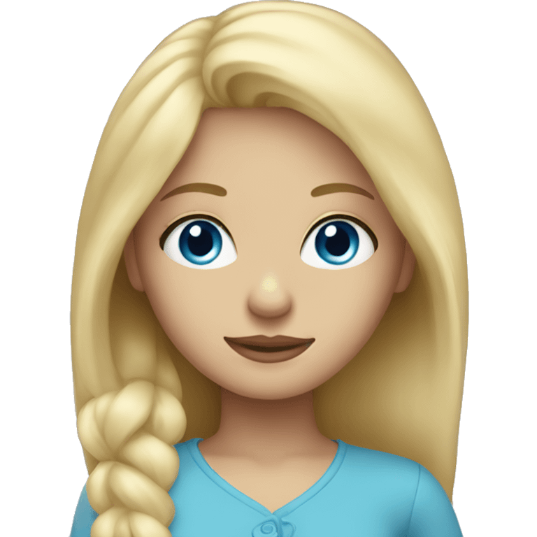 blonde girl with blue eyes emoji