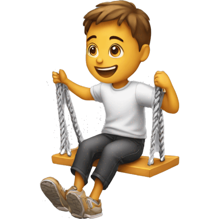 Kid on a swing emoji