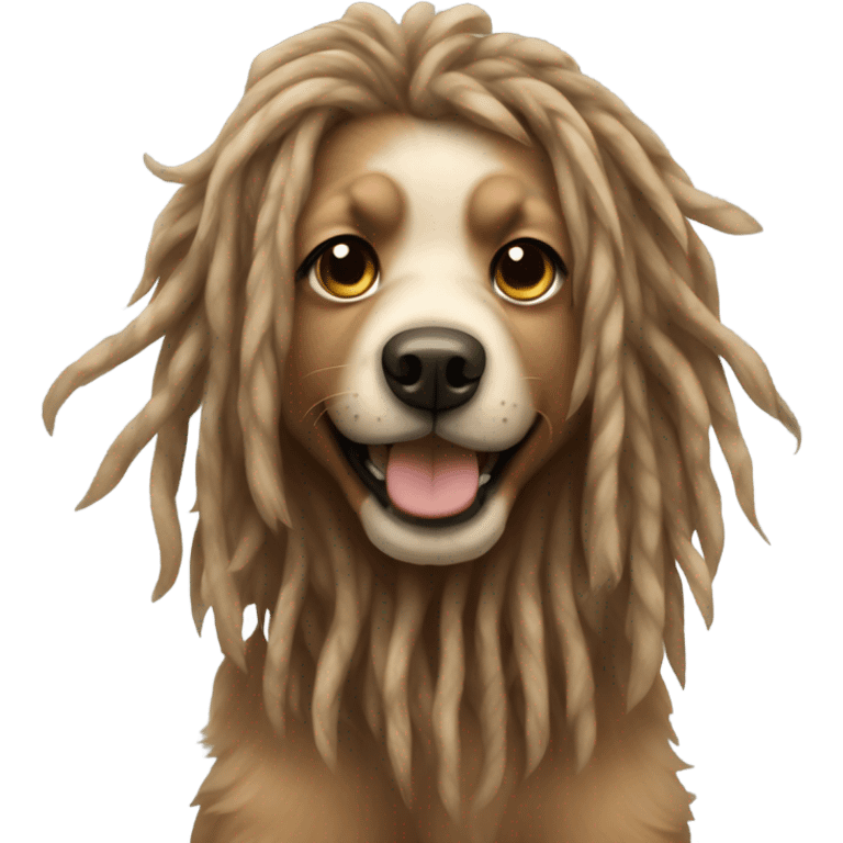 Teddy bear dog with dreadlocks  emoji