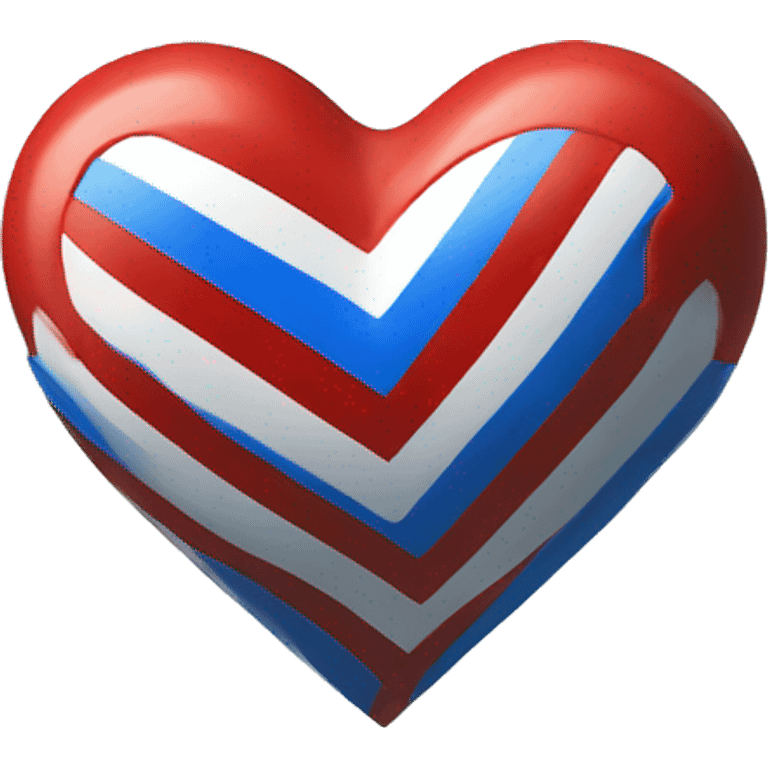 heart with blue red and white stripe emoji