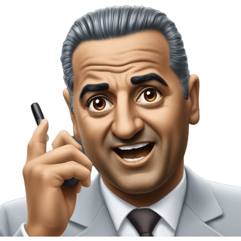 Gamal Abdel Nasser photorealistic speaking in microphone emoji