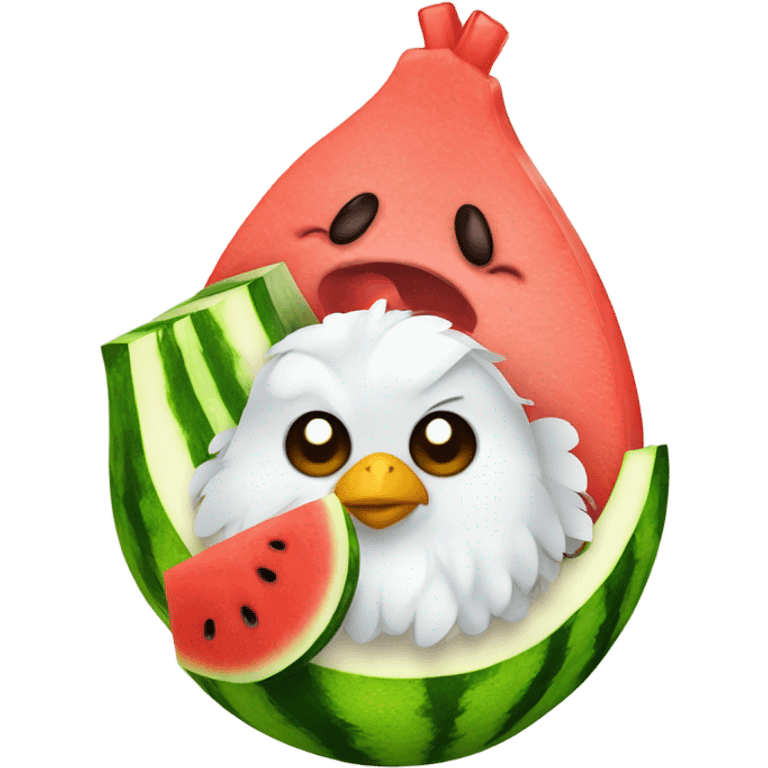 chicken and watermelon and kool aid emoji