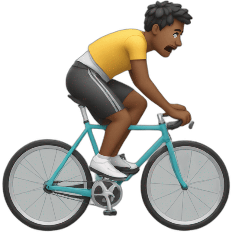 crying while riding a bike emoji