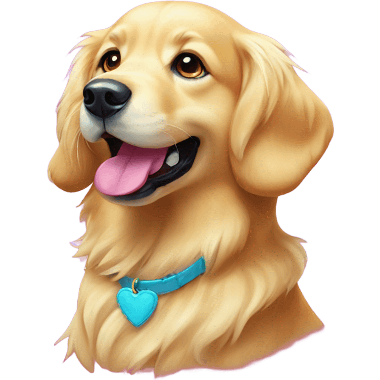 Lisa frank golden retriever  emoji