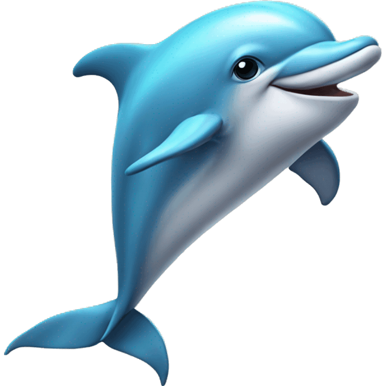 Dolphin wearing a bow emoji