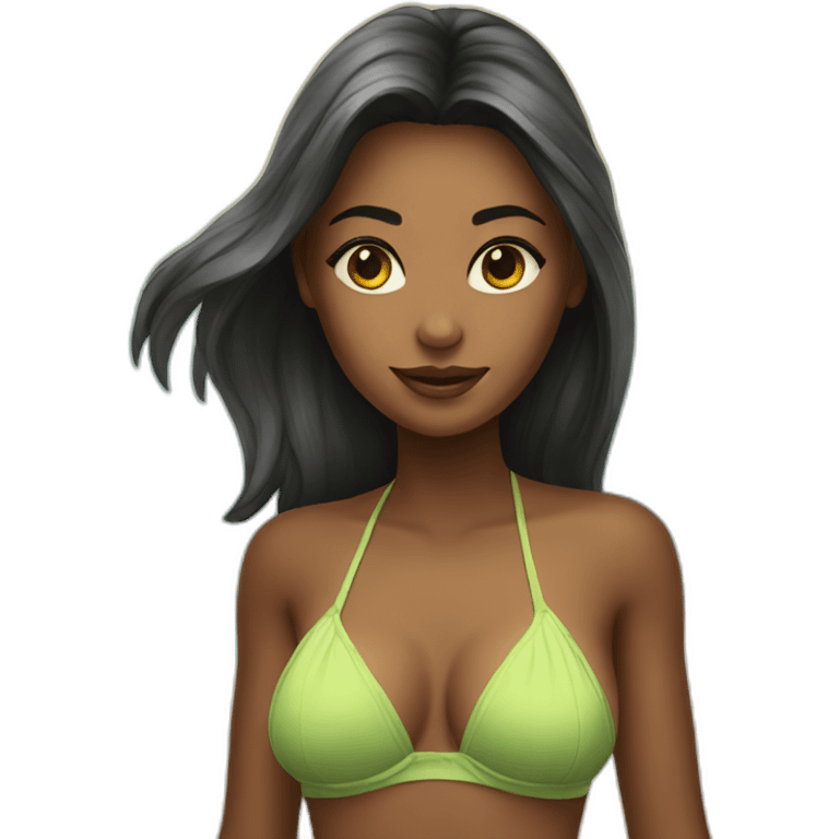 Beach babe emoji