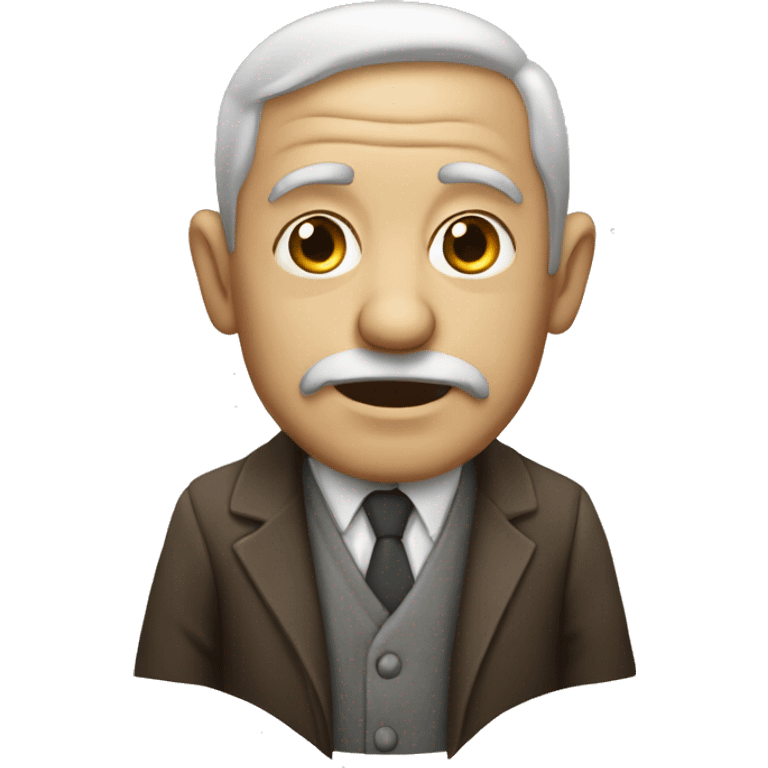 Old nothing wearing man emoji