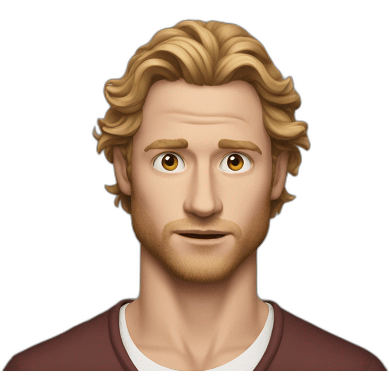 long hair actor sam reid emoji