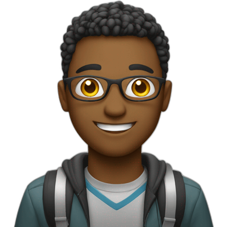 Smiling student emoji