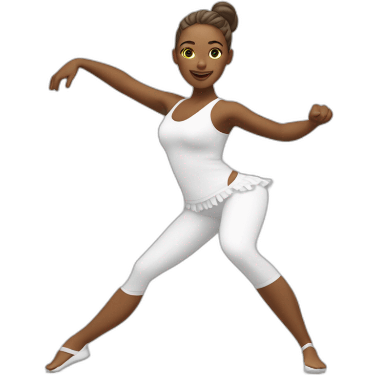 danseuse de zumba à la peau blanche emoji