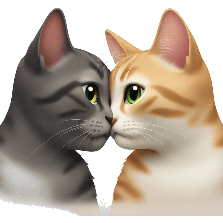 cat kisses cat emoji