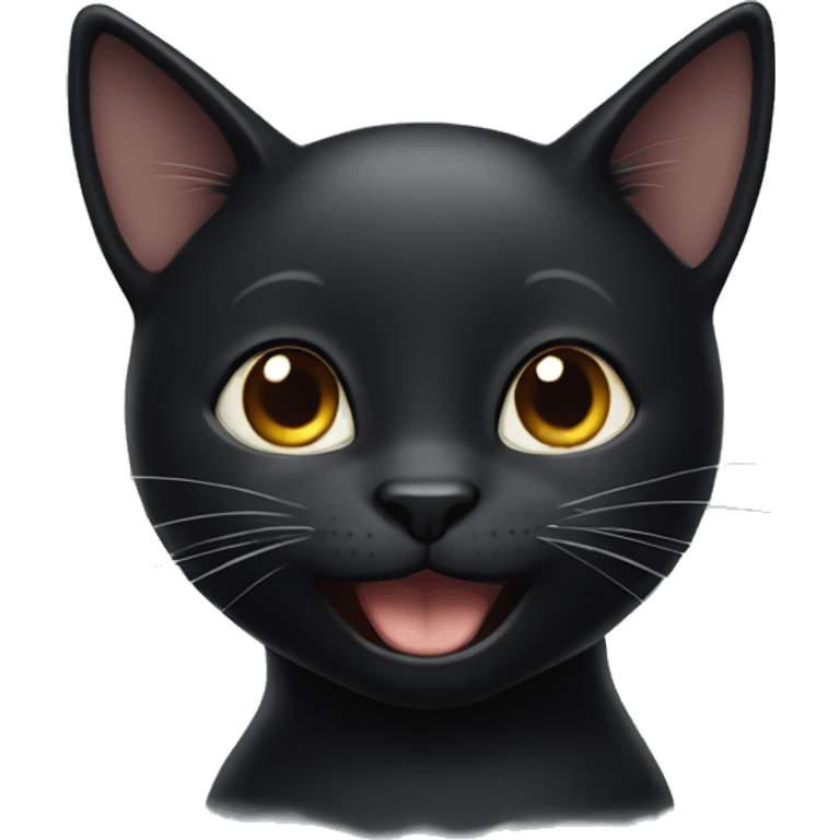 happy black cat emoji