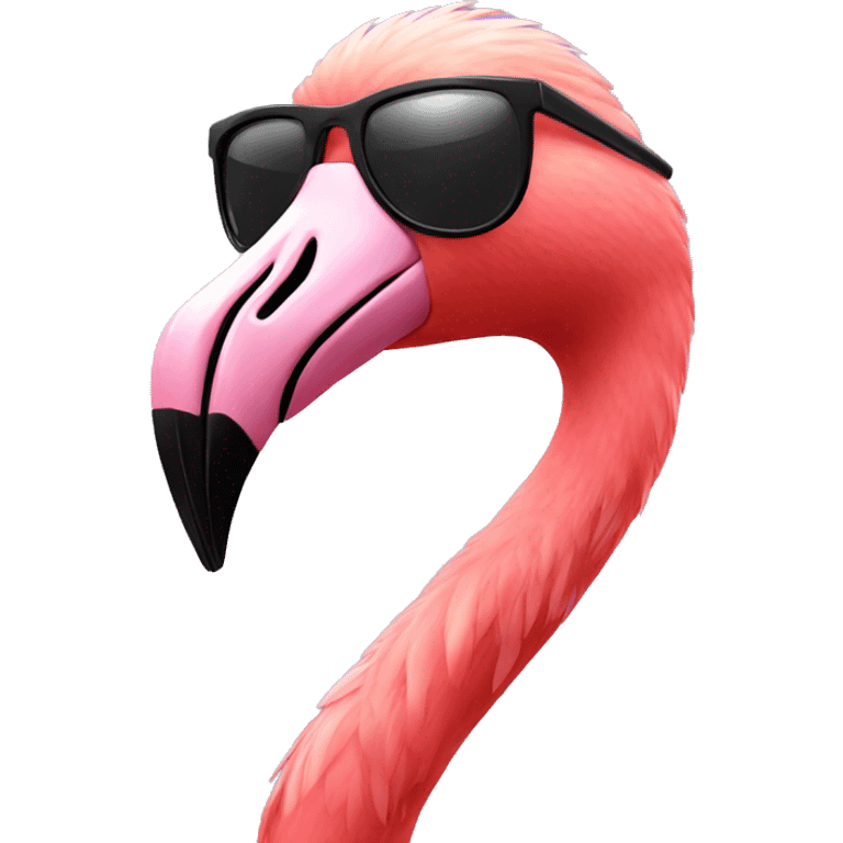 a flamingo with sunglasses  emoji