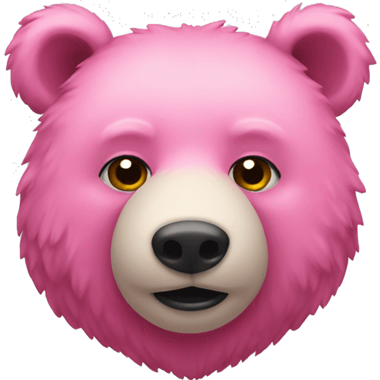 Realistic pink bear emoji