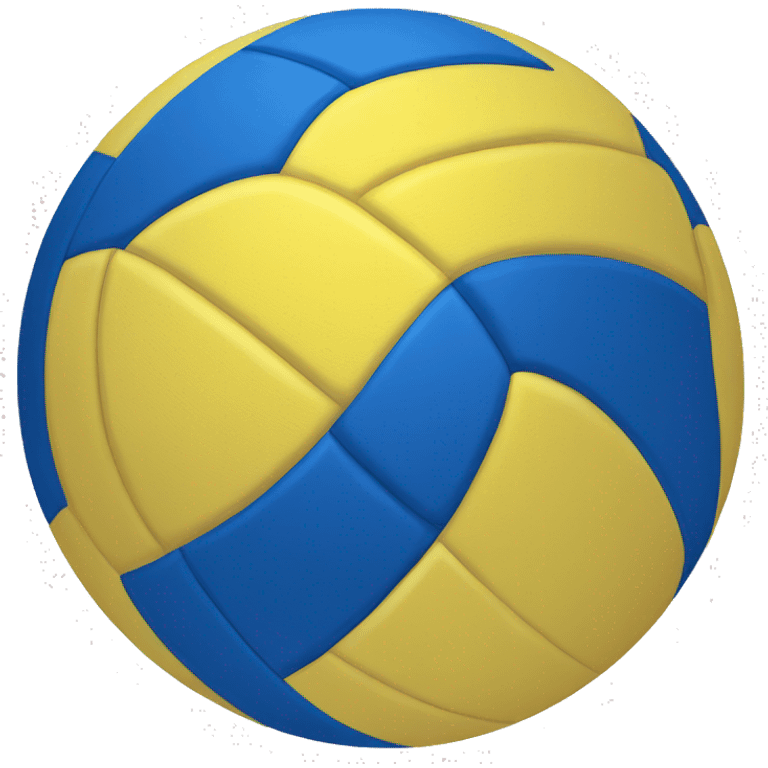 Volleyball ball yellow and blue emoji