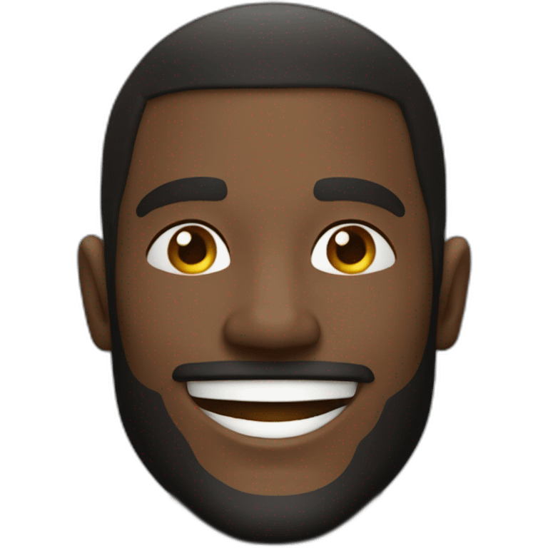 homme malveillant noir grand sourire et musclé emoji