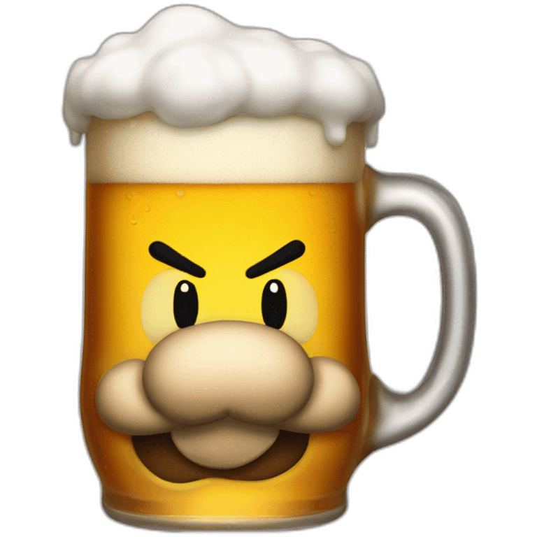 Mario drinking a beer  emoji