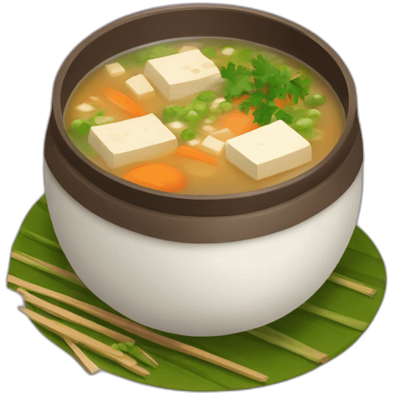 Miso Soup with Tofu and Vegetables emoji