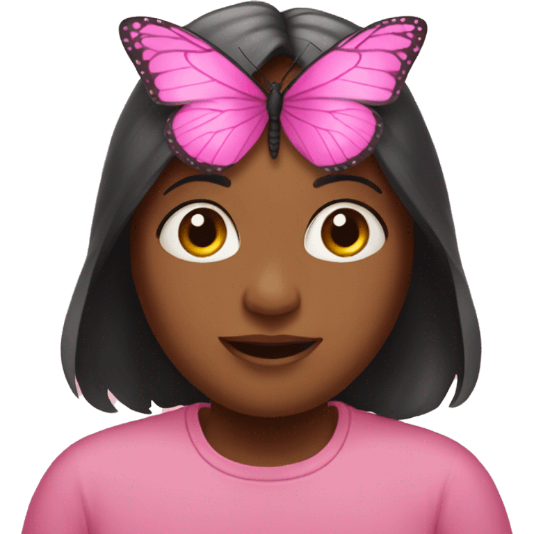 A pink butterfly emoji