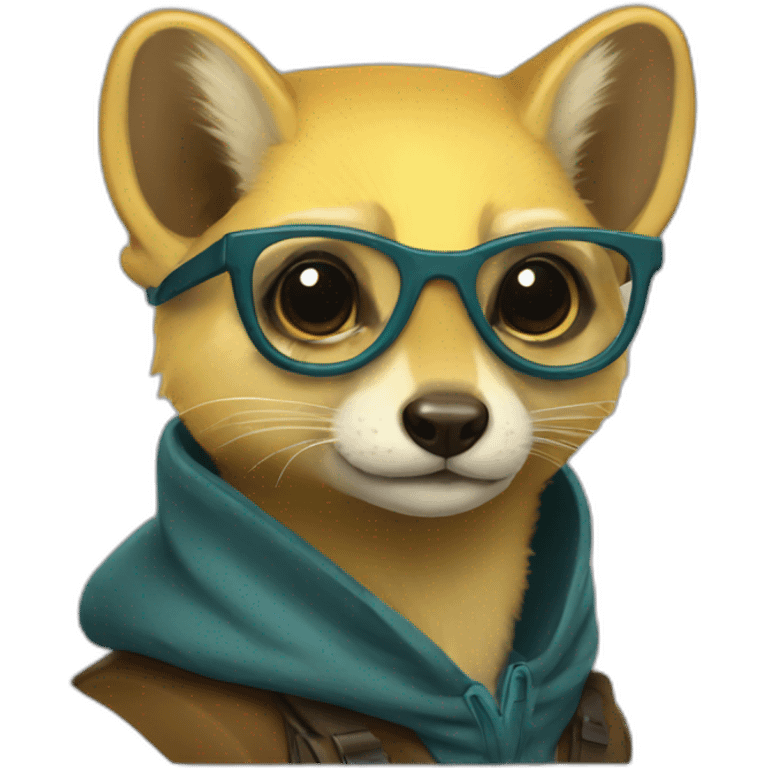 yellow-throated-marten-with-glasses emoji