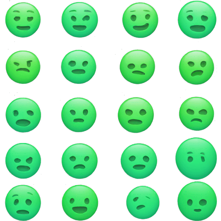 green 3D gradient round emoji