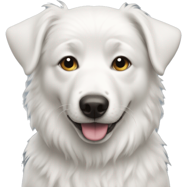 White dog in whater emoji