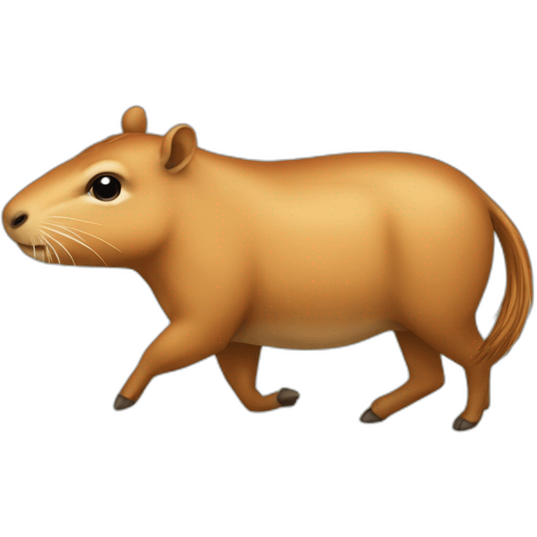 Capivara andando a cavalo emoji