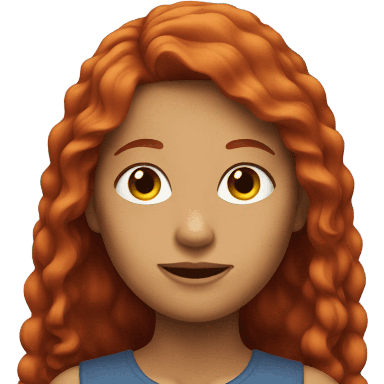 Red head long hair mom  emoji