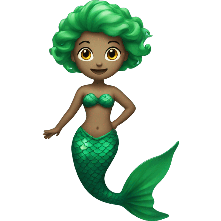 green mermaid with tail emoji